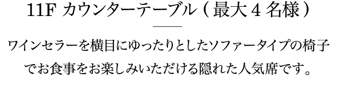 11F カウンターテーブル