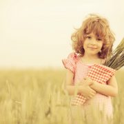 Happy child in autumn